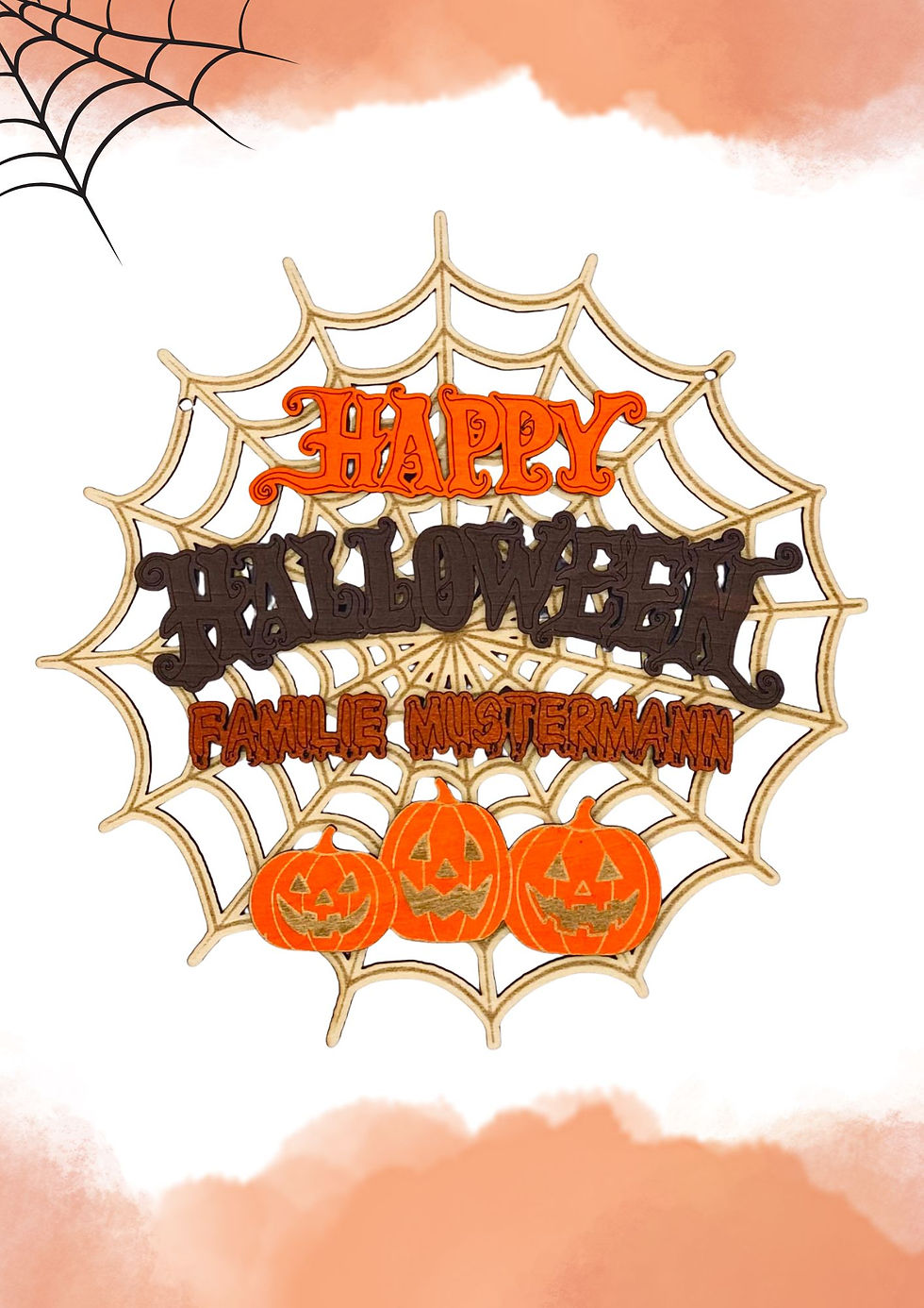 Personalisertes Halloween Türschild DIY