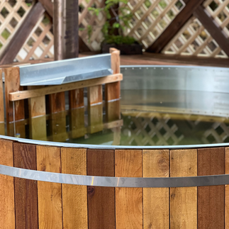 An image of thenew hot tub at Sportsman's Cove Lodge in Alaska that you can expect to be able to relax in upon your arrival