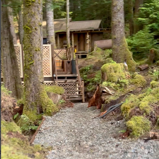 one of the pathways to one of the building at Sportsman's Cove Lodge