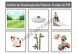 Flashcard de Cartões de Visualização das Palavras com M antes de P e B em A4 Colorido Ilus