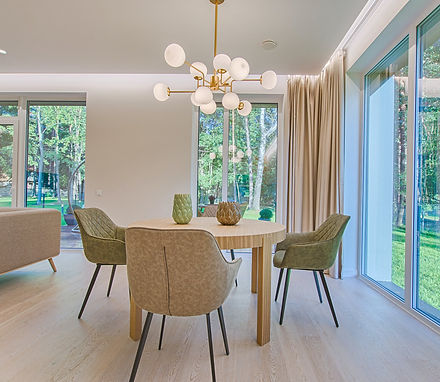 interior real estate photo. modern bright kitchen. highquality image