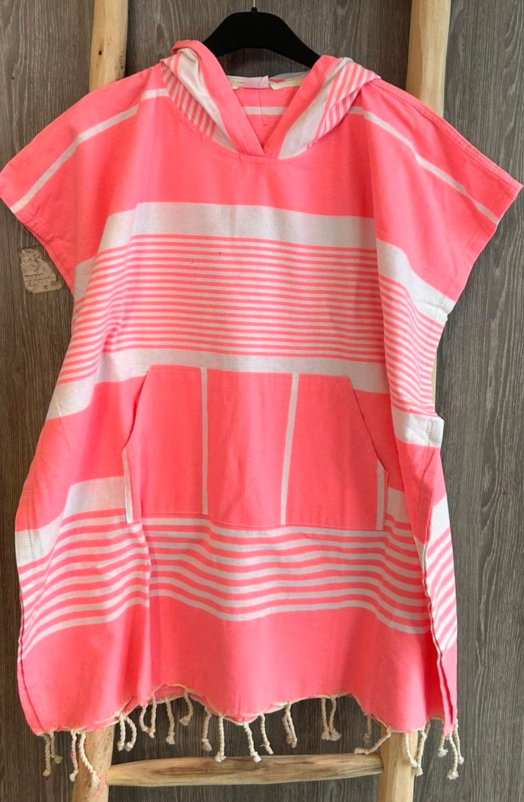 Poncho taille 10/12 ans rose 