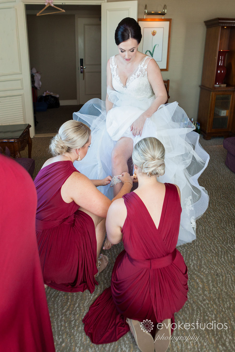 Bride getting ready