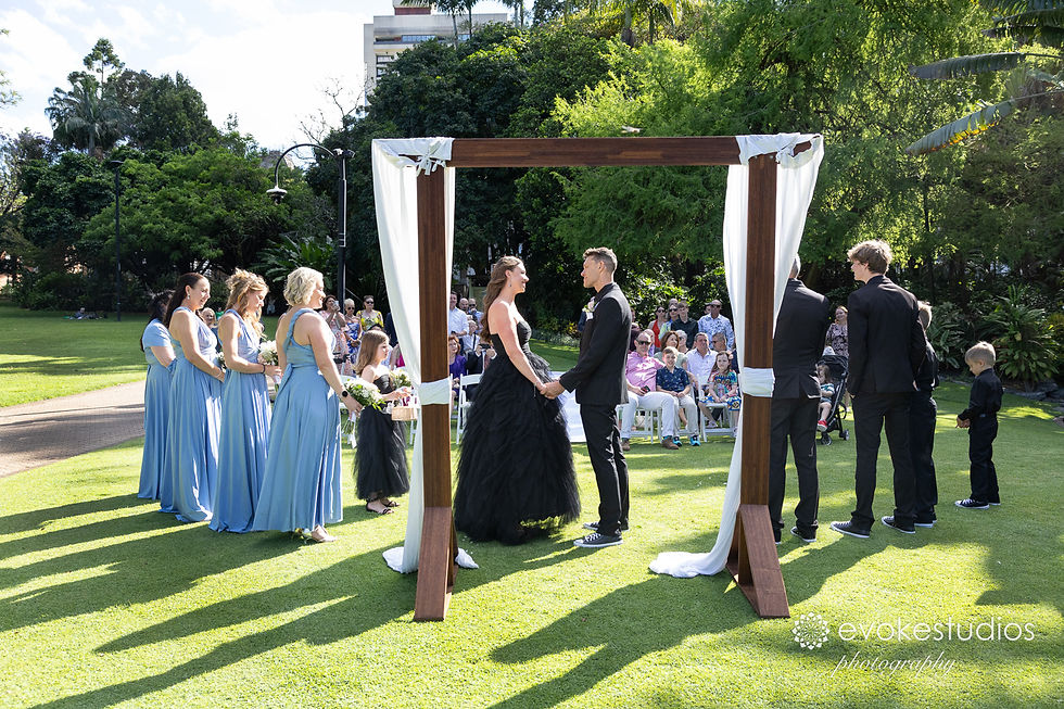 Brisbane botanical gardens wedding ceremony