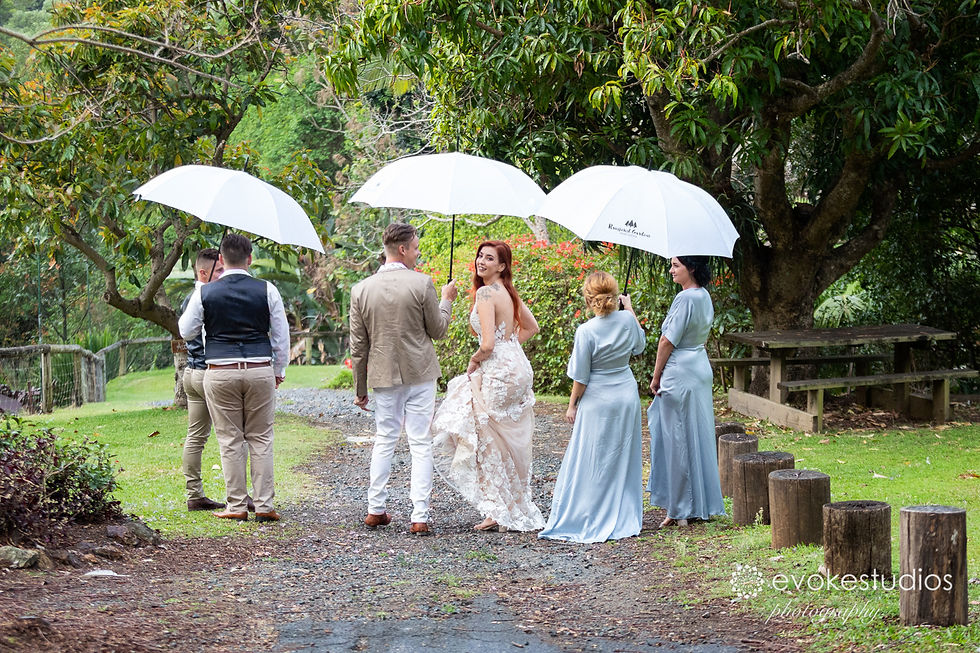 Rainy day wedding
