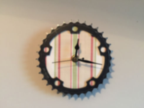 Striped Small Chainring Wall Clock