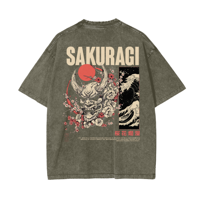 【SCENERITY】Burnett Dying Washing Tshirt Oni