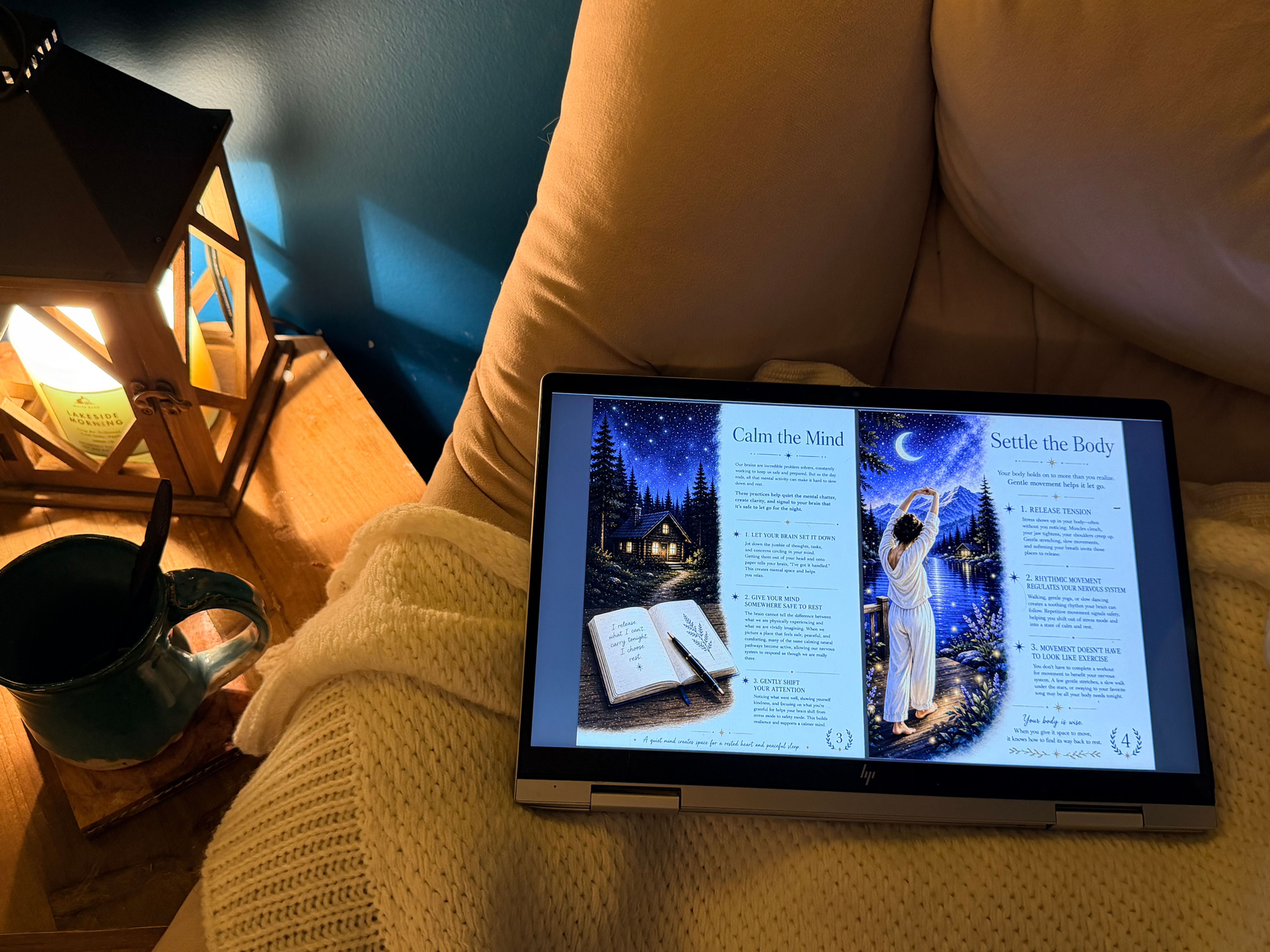 Evening Restoration Menu | Digital PDF Guide for Calm & Better Sleep