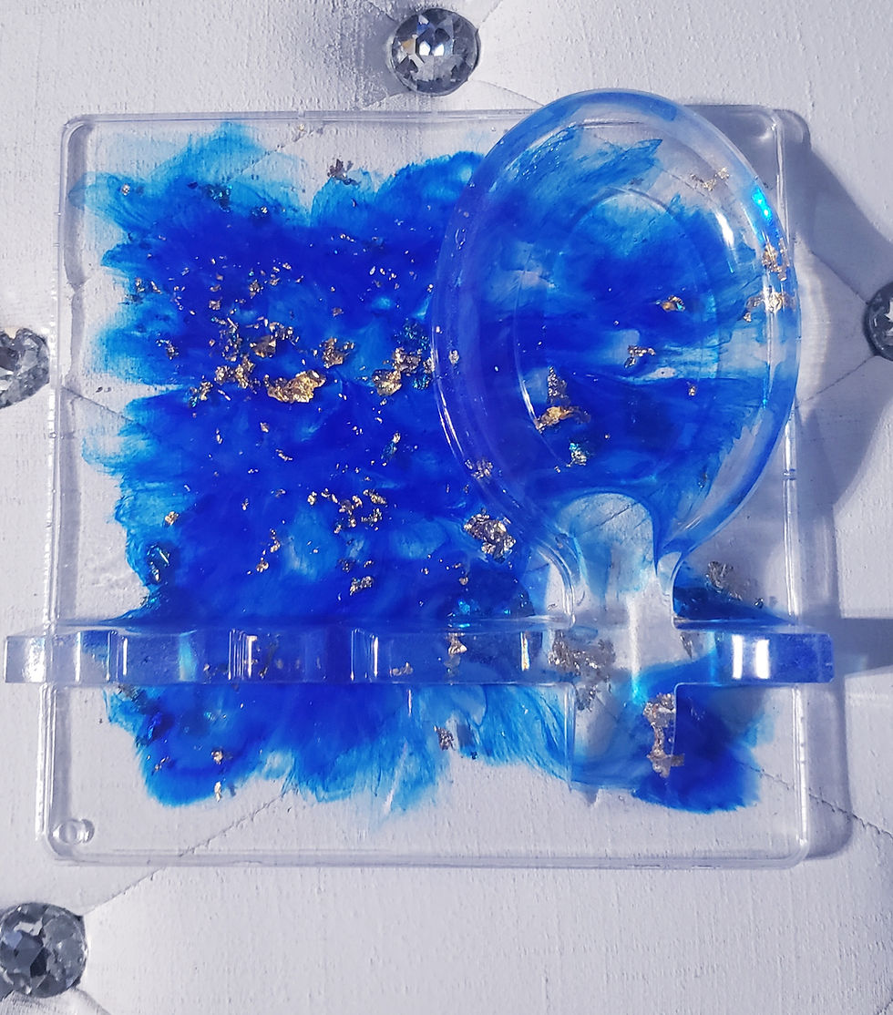 Thumbnail: Blue Utensil Rest with Drip Pad 