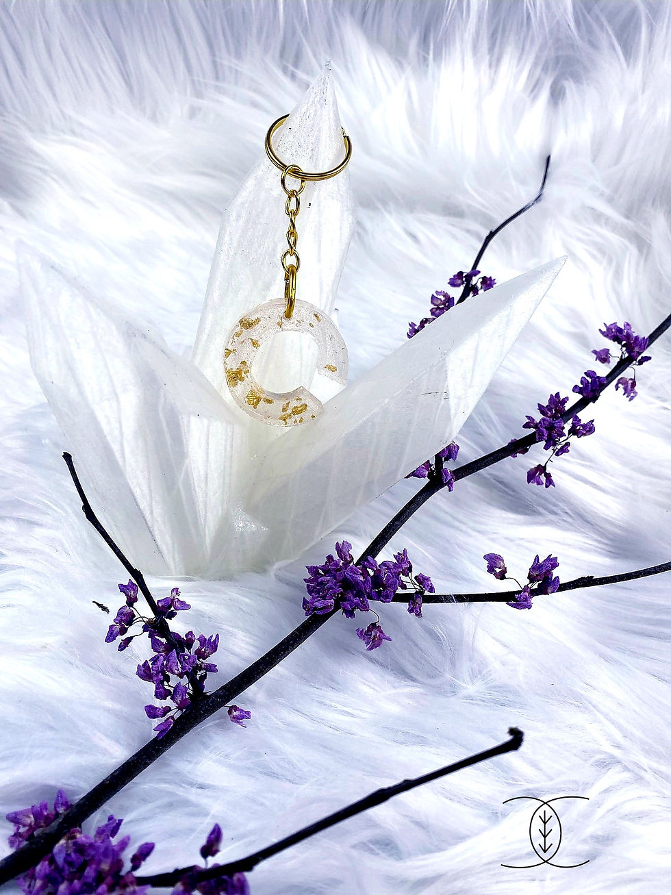 Thumbnail: Gold Flake Alphabet Keychains