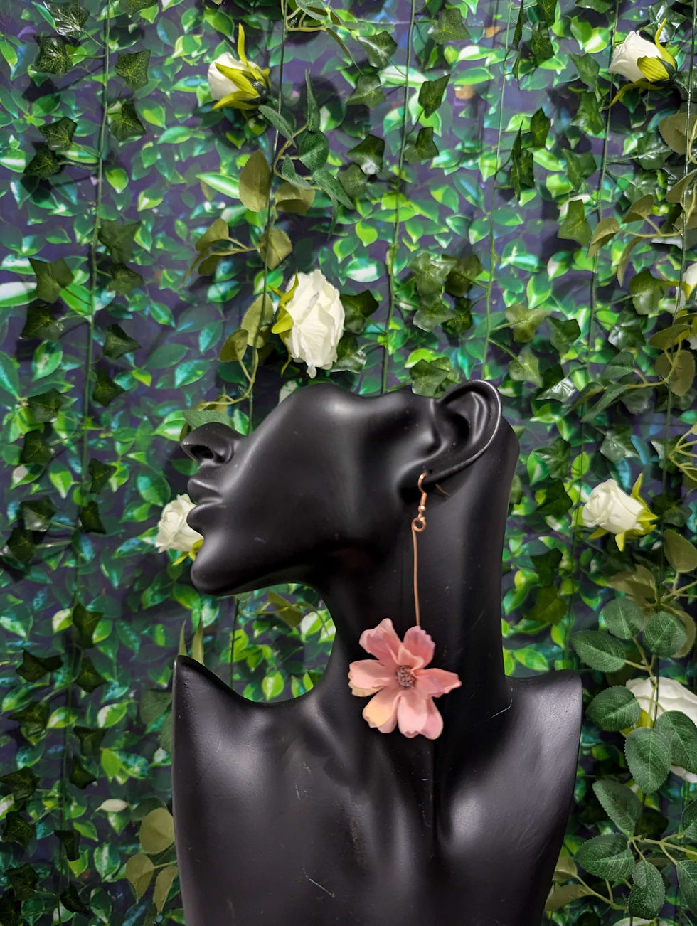 Thumbnail: Copper Flower Earrings 