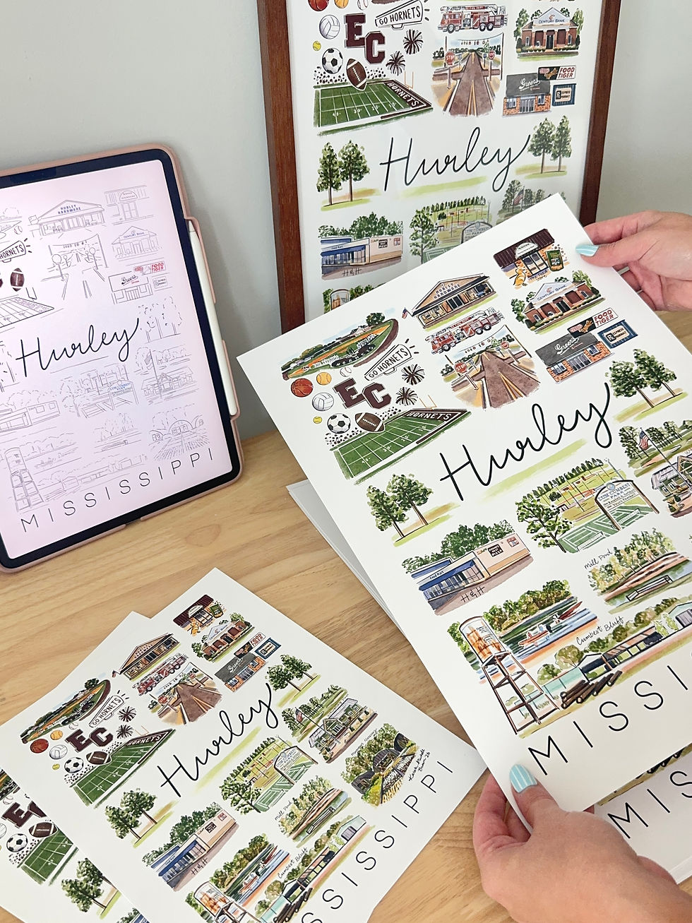 Thumbnail: Hurley, MS City Print