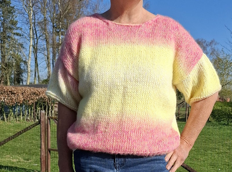 Thumbnail: Knitting pattern WINGS short or long sleeves