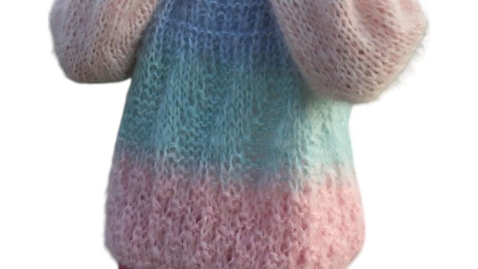 PATTERN mohair patchwork pull needle 15