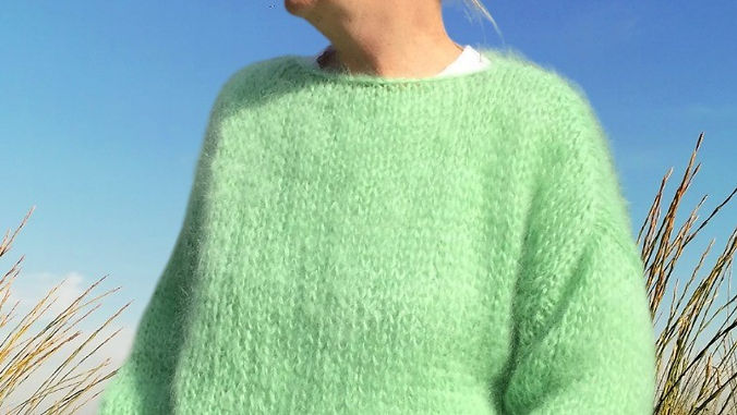 MOHAIR oversized sweater - rechte hals - kies je kleur