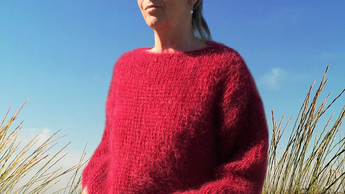 MOHAIR oversized sweater bordeaux