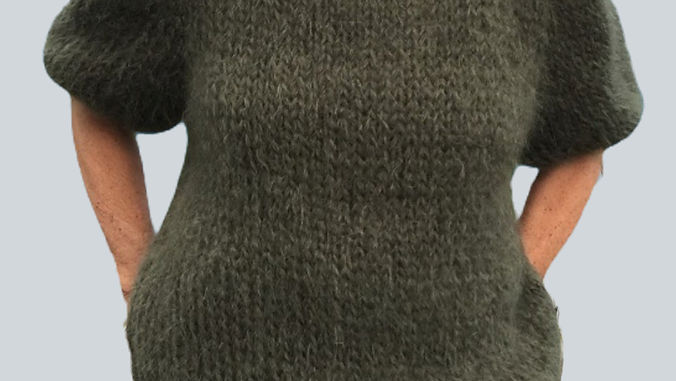 Breipatroon mohair pull pofmouw