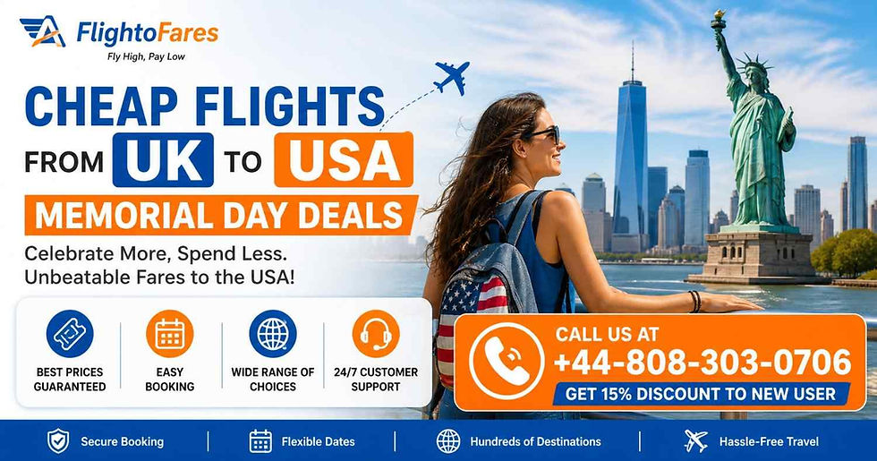 Grab Your Memorial Day Deal: Cheap Flights from UK to USA
