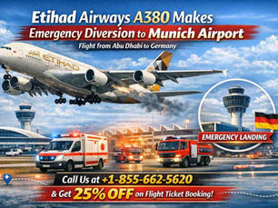 Etihad A380 Diverts to Munich
