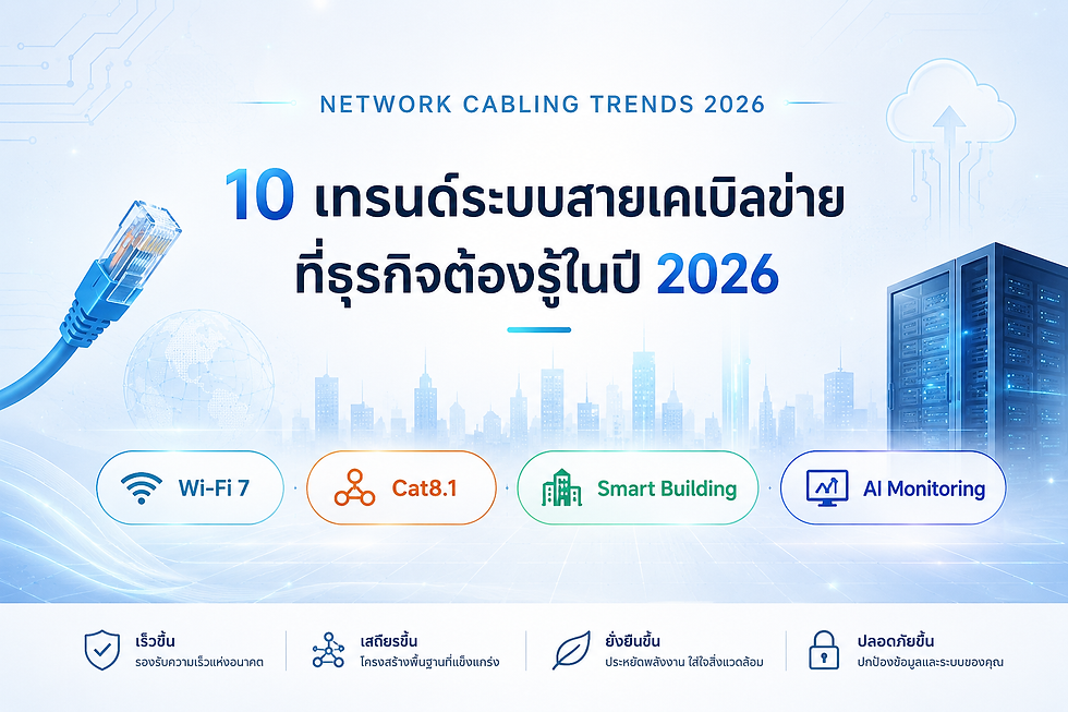 📡 10 เทรนด์ระบบสายเครือข่ายที่ธุรกิจต้องรู้ในปี 2026