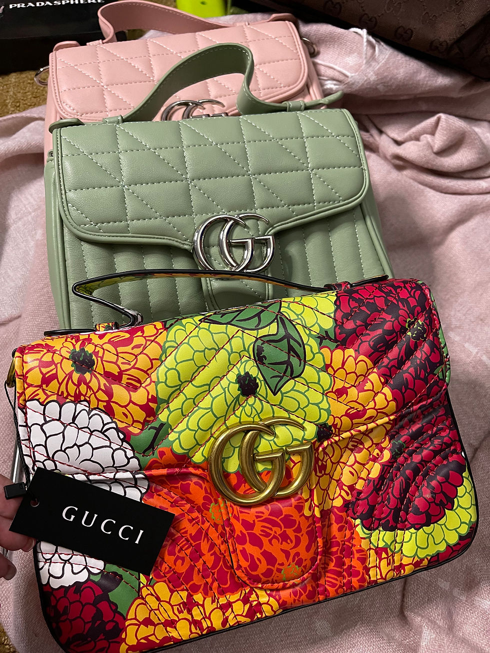 Thumbnail: GG Inspired Marmont LARGE Purse - Red Floral