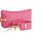 Thumbnail: Bright Pink Vegan Leather 2-Piece WRISTLET SET