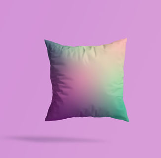 Diseño de estampado para cojín en degradé, inspirado en la estética glam de los años 80