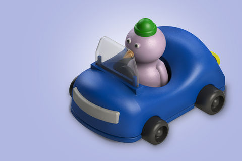 Juguete infantil carrito Kinder Sorpresa. Impresión 3D y modelado digital.
