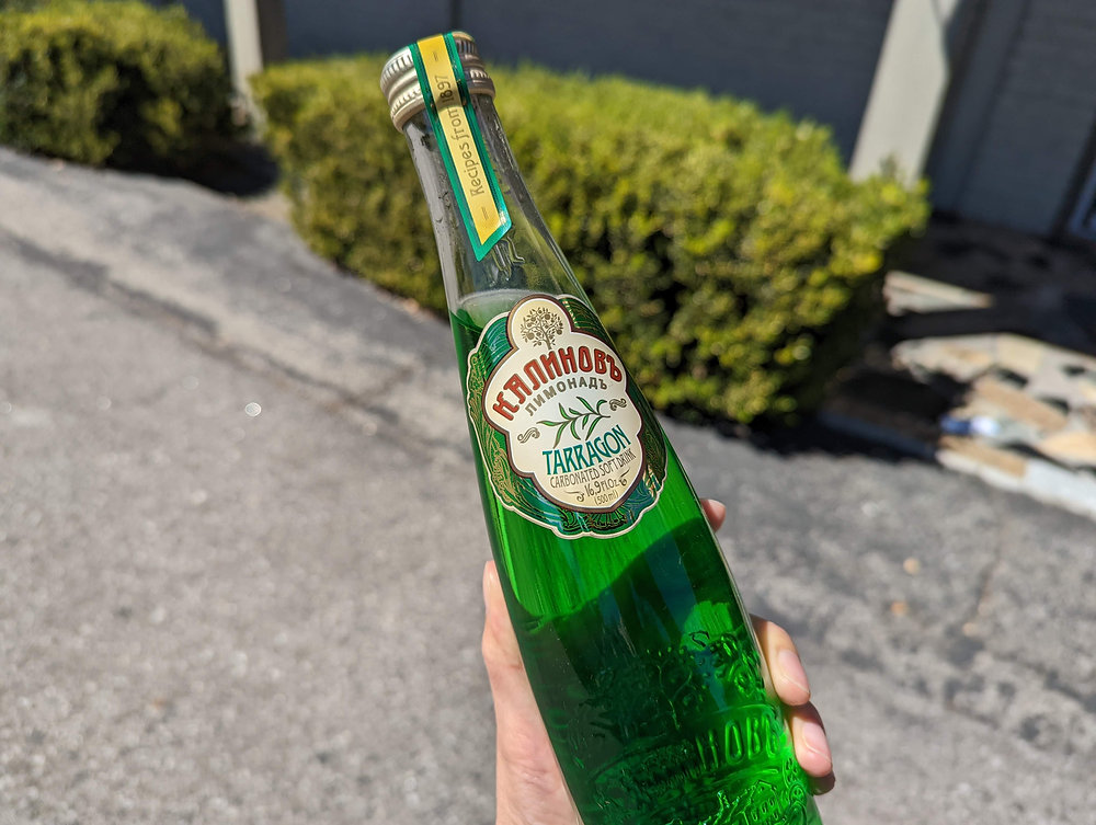 Tarragon Carbonated Soft Drink at Crossroads Specialty Foods in Palo Alto