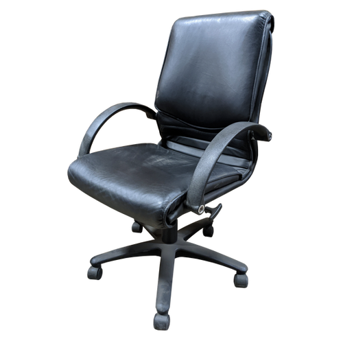 Black Leather Task Chair ROE