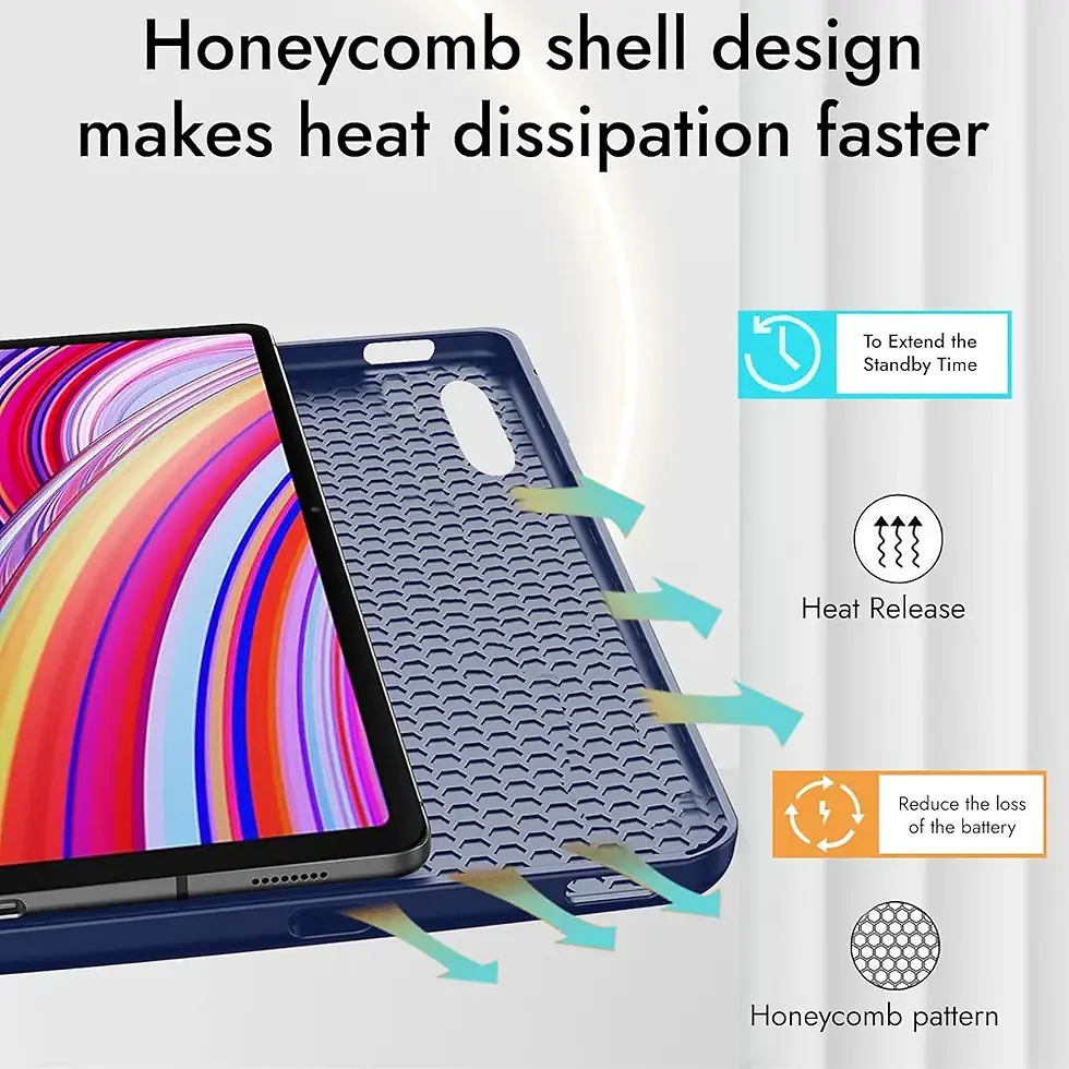 Thumbnail: Eleqzun Flip Cover for REDMI Pad Pro 5G (12.1 Inch) [Pencil Holder) (Blue)