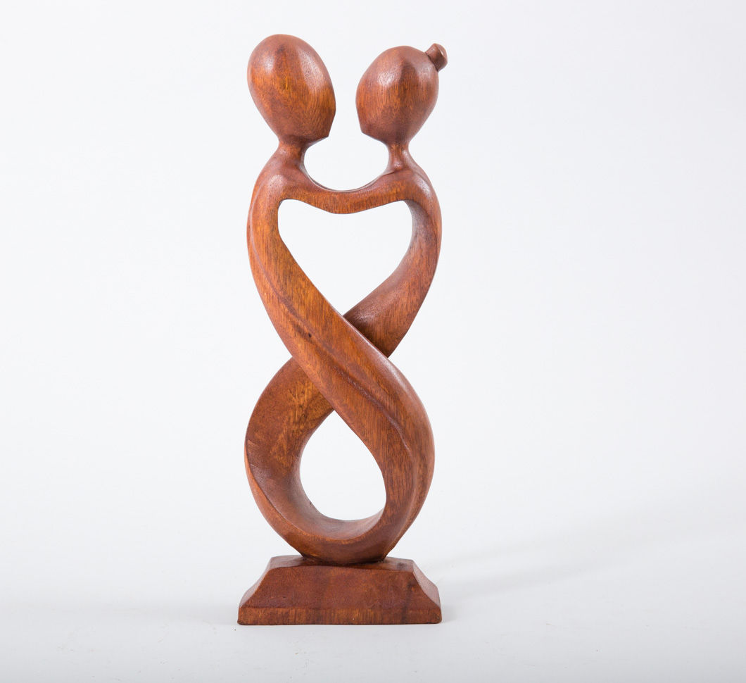 עבודת יד, פסל זוגיות מעץ, JAVA, תל אביב