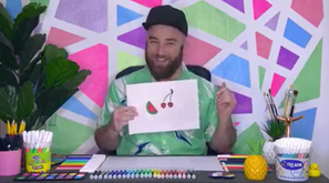 נלמד לצייר אבטיח ודובדבן