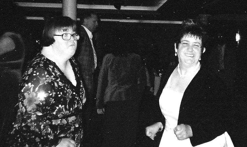 Two women dancing