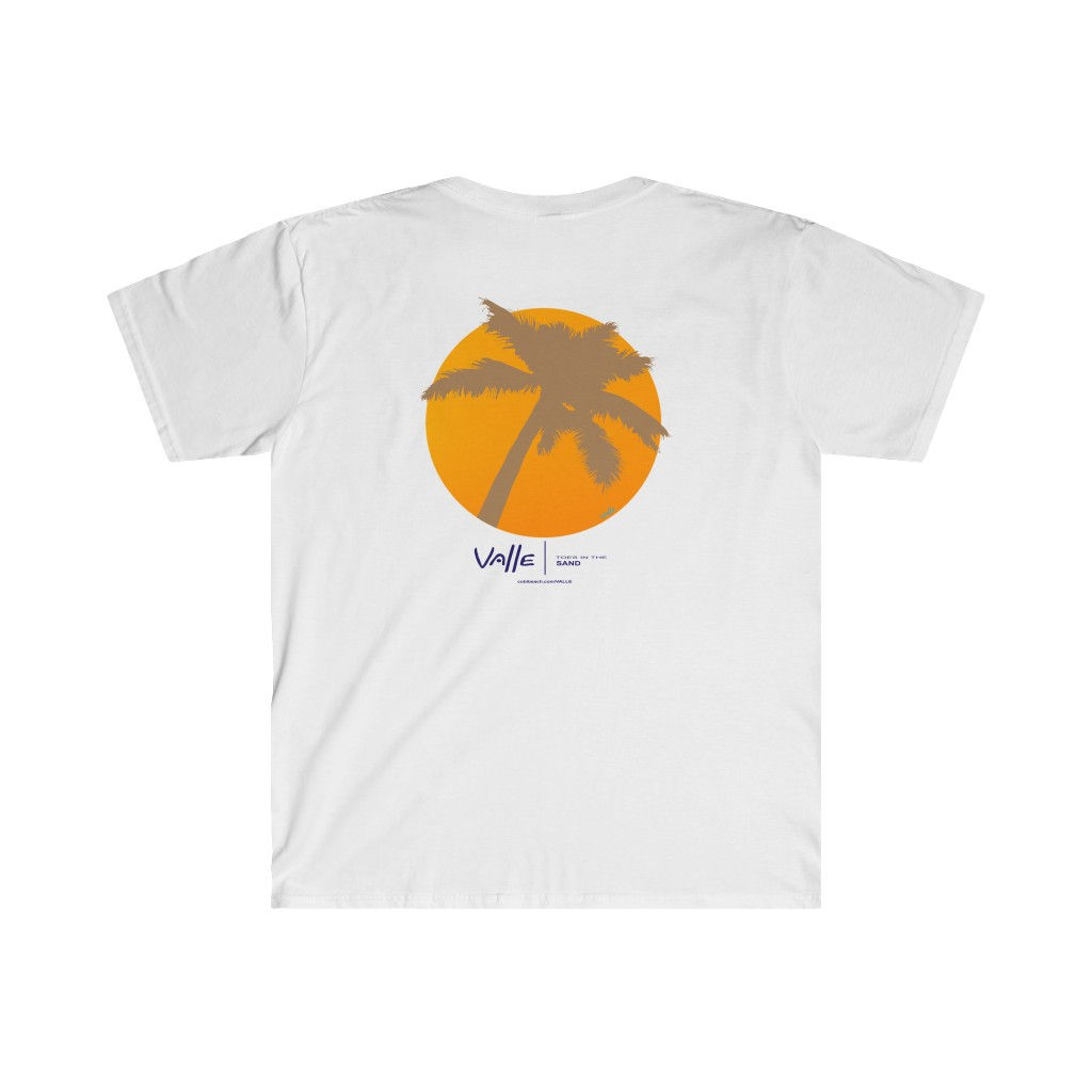 VALLE Unisex Softstyle T-Shirt PALM TREE White, Yellow