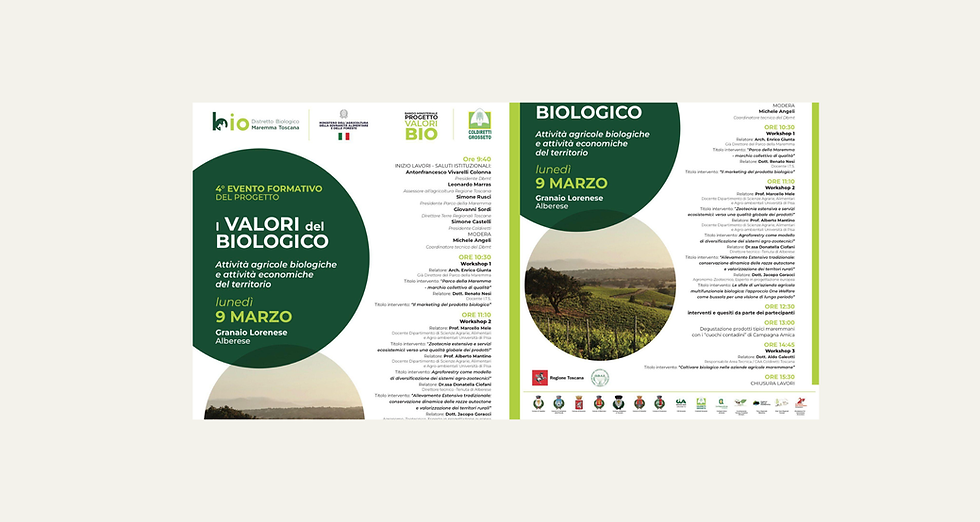 Attività agricole biologiche e attività economiche del territorio