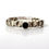 Thumbnail: HipBos - Serpent Series Python Leather Bracelet with Black Swarovski Crystal