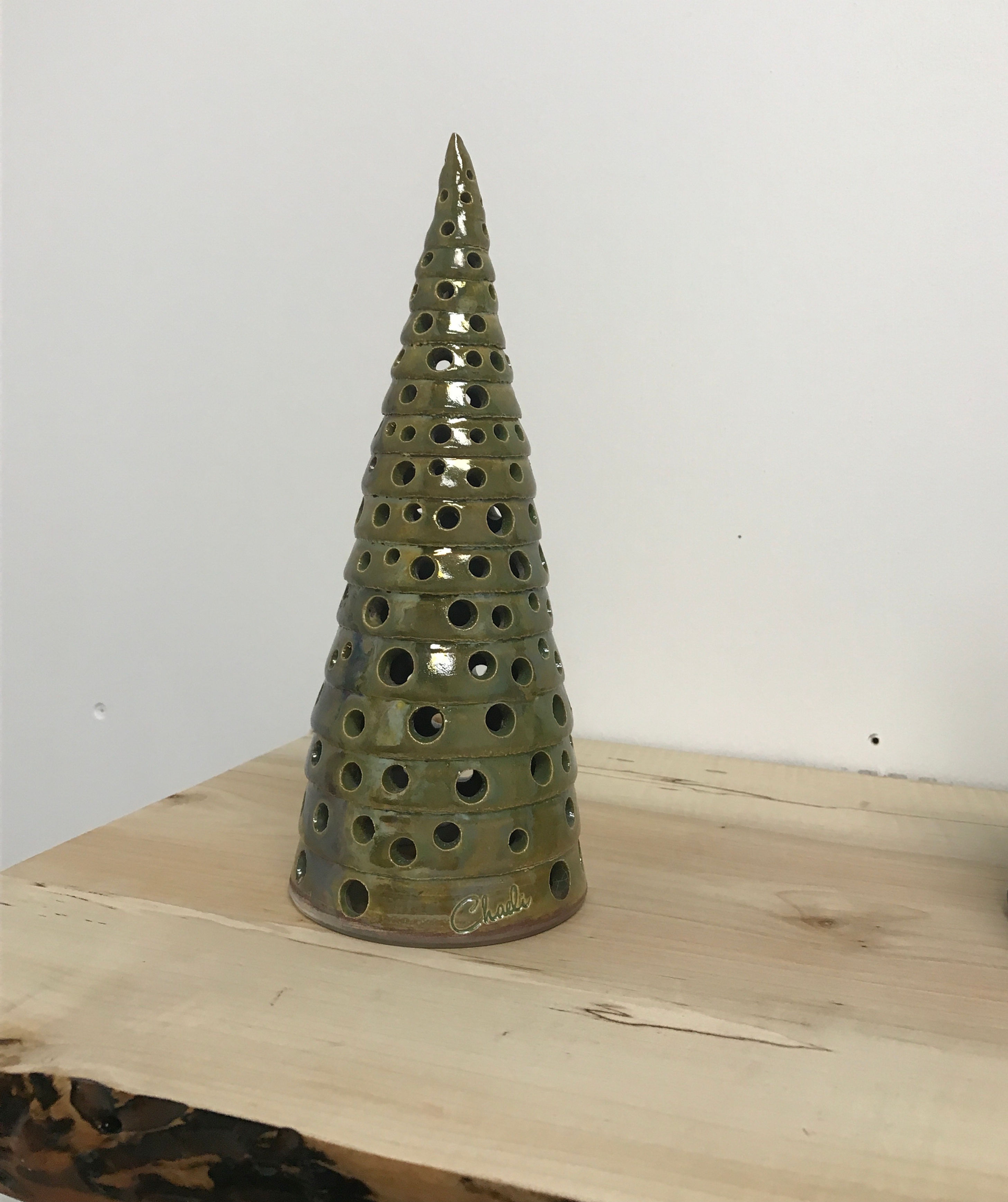 9”-Raku Tree Luminary