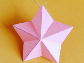 Estrella tridimensional en Origami