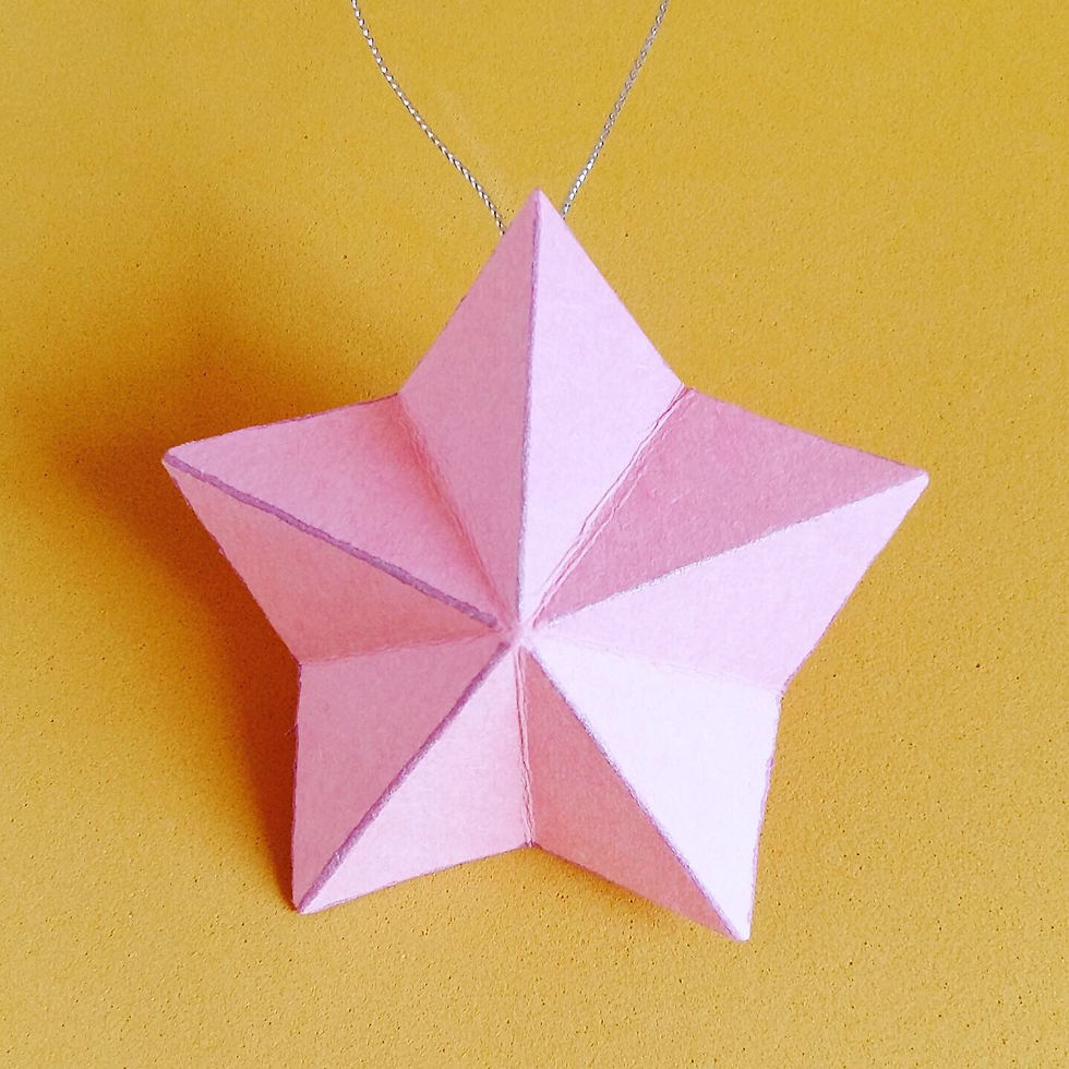 Estrella tridimensional en Origami