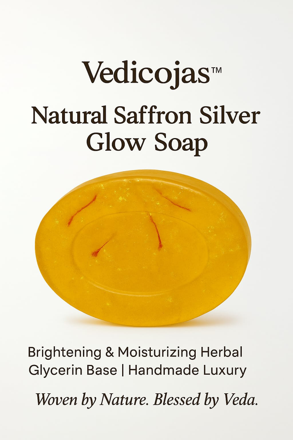 🌿 Vedicojas Natural Saffron Silver Glow Soap