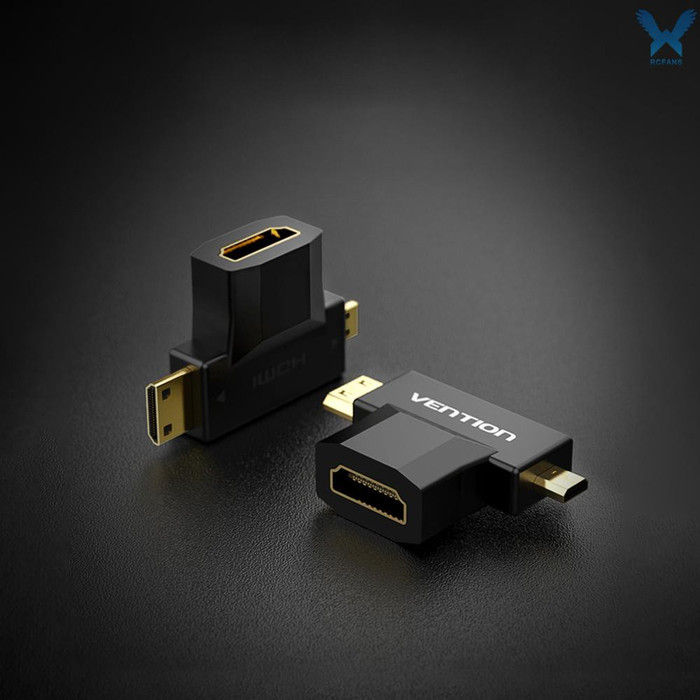 Thumbnail: Vention 2 in 1 Mini/Micro Hdmi to Hdmi Female