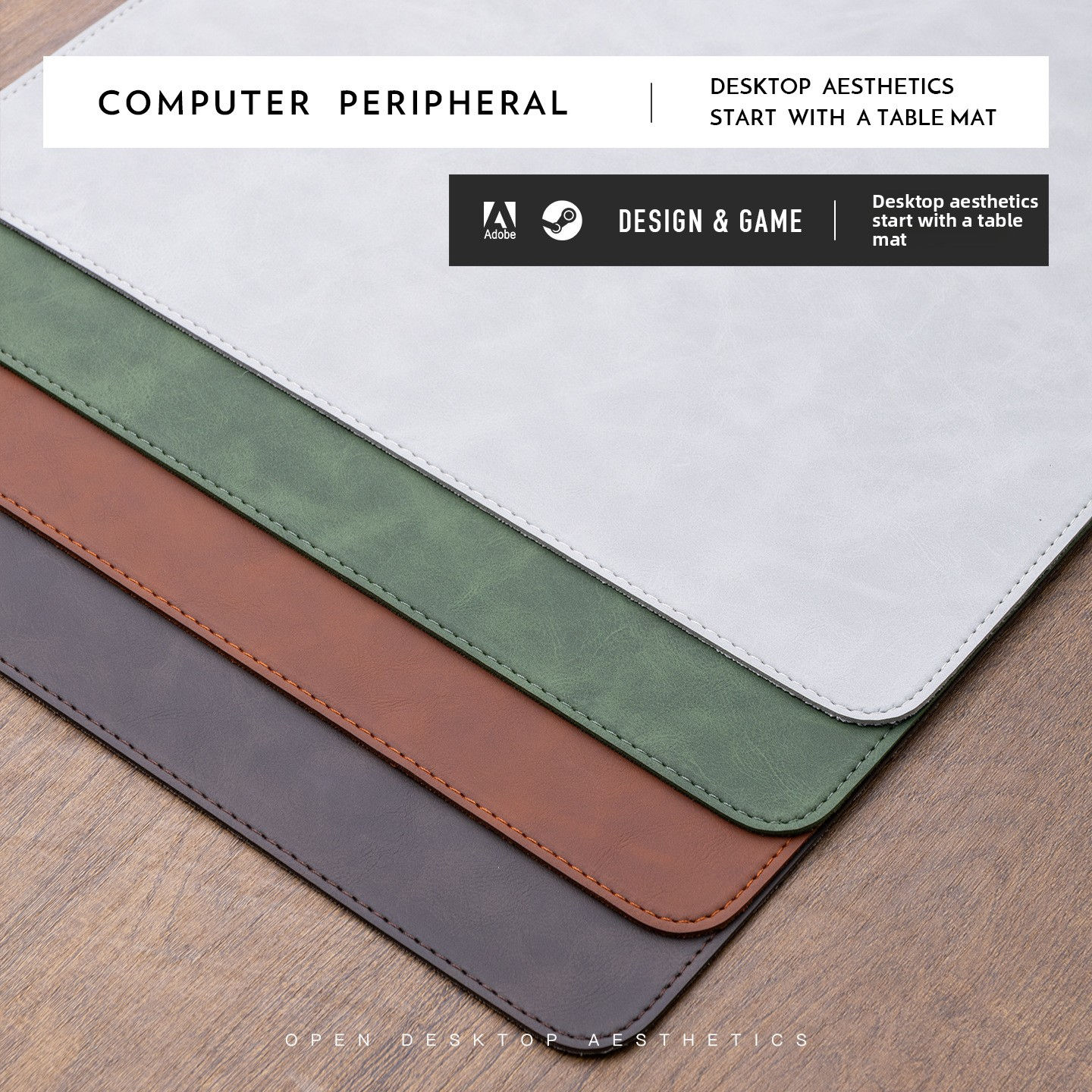 Leather Desk Mat with Mouse Pad