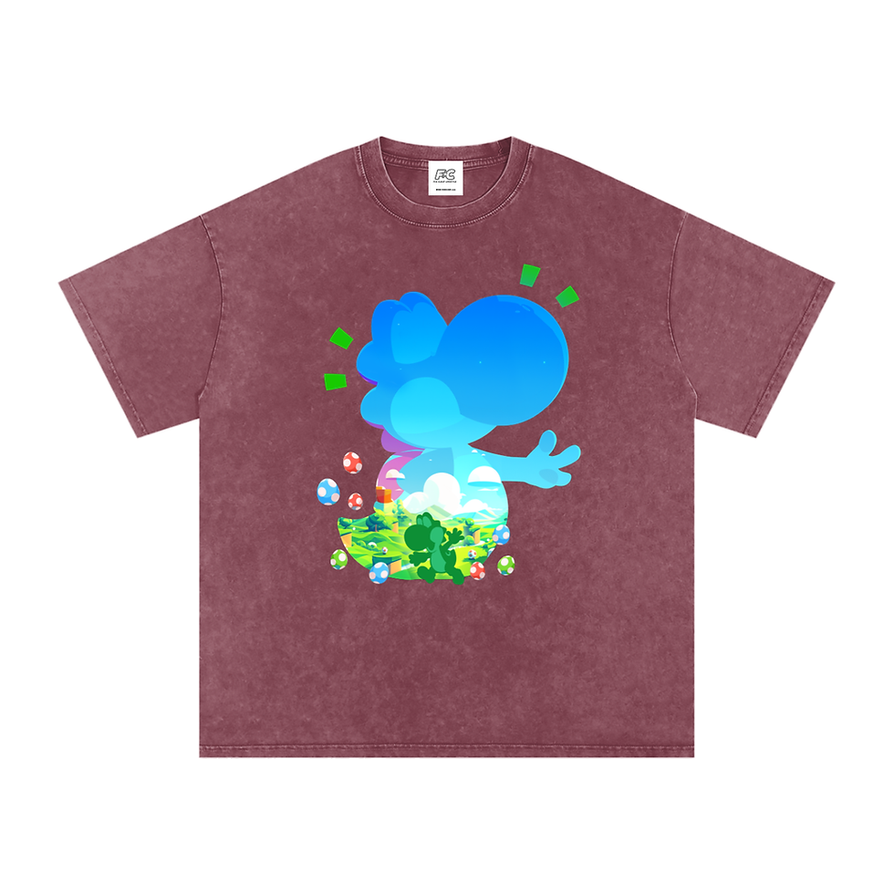 Thumbnail: “YOSHI” (white) Snow Washed Oversized Cotton T-Shirt