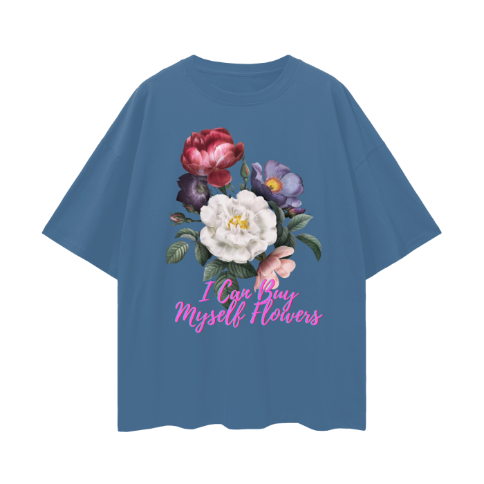Thumbnail: “FLOWERS” 7-Cotton Loose Basic Tee