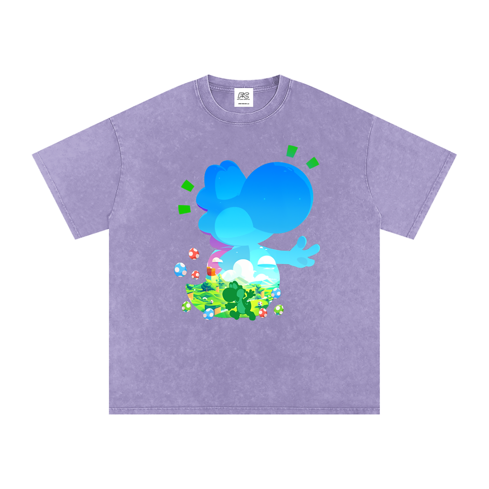 Thumbnail: “YOSHI” (black) Snow Washed Oversized Cotton T-Shirt