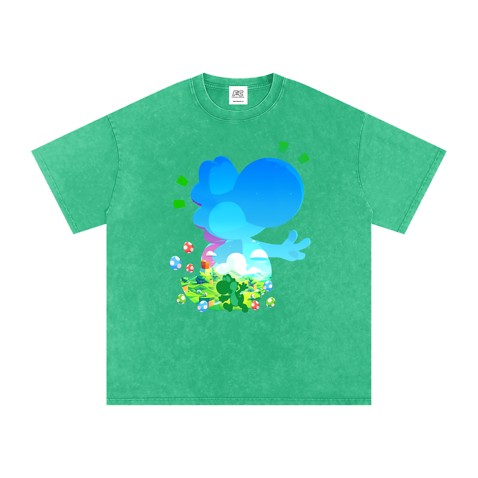 Thumbnail: “YOSHI” (white) Snow Washed Oversized Cotton T-Shirt