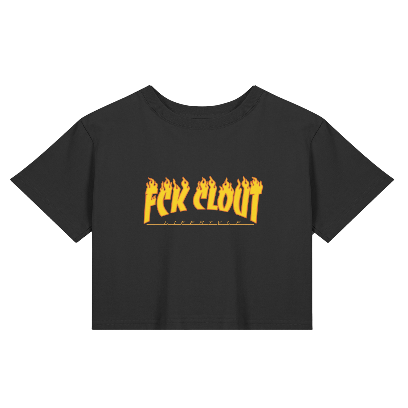 “FIRE STARTER” Baby Tee Seamless T-Shirt - 200 GSM