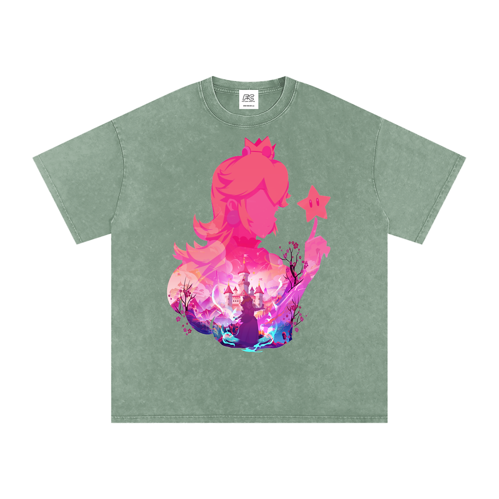 Thumbnail: “PRINCESS” (black)  Snow Washed Oversized Cotton T-Shirt