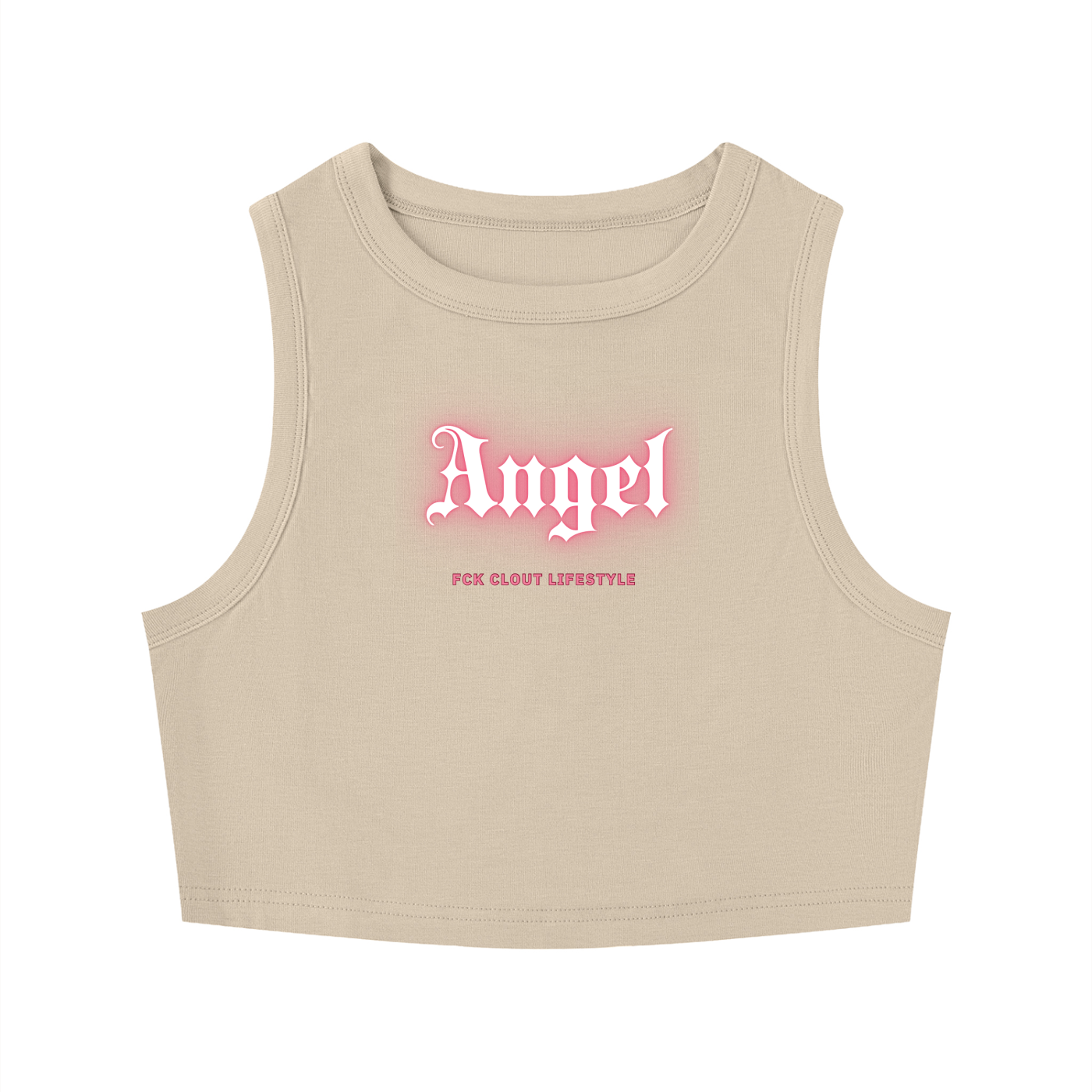 “ANGEL” Women's Tight Crewneck Crop Tank Top